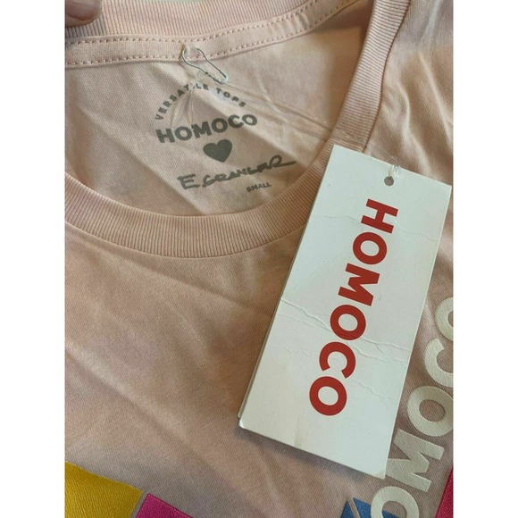 Homoco Pink 100% Graphic Crew Neck Cotton T-Shirt Size Small - Picture 2 of 6